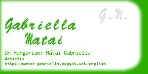 gabriella matai business card